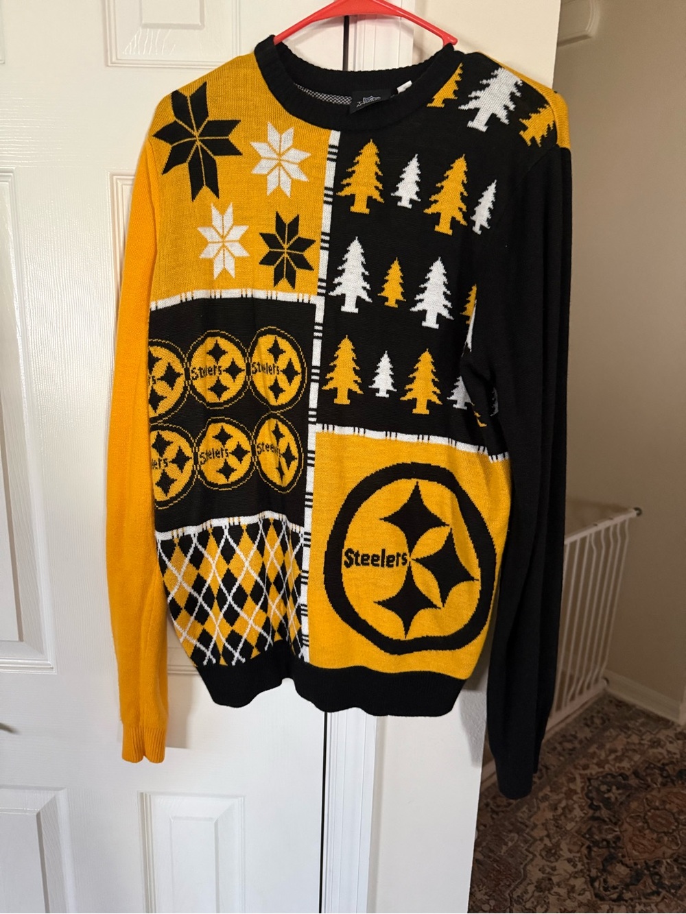 Pittsburgh Steelers Women's Crewneck Sweater in Black & Gold